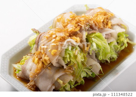 豚巻きキャベツのレンジ蒸し（ネギだれ） 111348522