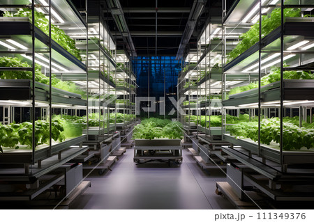 AI-generated content. Modern technology in agriculture - multi level farming structure 111349376