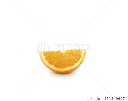 Orange slice on white background 111349607
