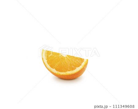 Orange slice on white background 111349608