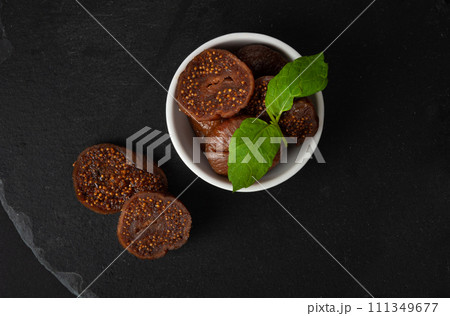 Dry Fig, Dried Ficus Carica Fruit, Sweet Healthy Diet, Tropical Dessert, Wrinkled Dehydrated Snack Dry Fig, Dried Ficus Carica Fruit, Sweet Healthy Diet, Tropical Dessert, Wrinkled Dehydrated Snack 111349677