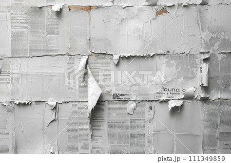 Abstract of white and grey, Old posters newspaper grunge textures and backgrounds - perfect background with space for text or image Abstract of white and grey, Old posters newspaper grunge textures and backgrounds - perfect background with space for text or image 111349859
