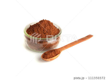 Cocoa Powder Isolated, Cacao Dust Pile, Dry Ground Cocoa Beans, Cocao Powder Pile for Chocolate 111350372