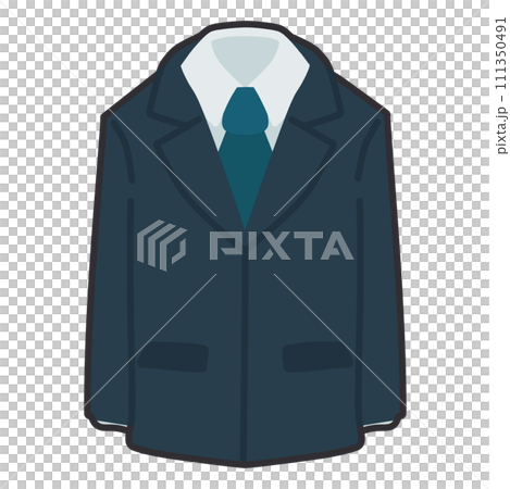 Illustration of a simply deformed hand-drawn suit Illustration of a simply deformed hand-drawn suit 111350491