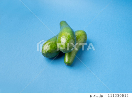 Avocado Isolated, Whole Avokado, Green Avocados Slice, Fresh Alligator Pear, Long Avocado Fruit Avocado Isolated, Whole Avokado, Green Avocados Slice, Fresh Alligator Pear, Long Avocado Fruit 111350613
