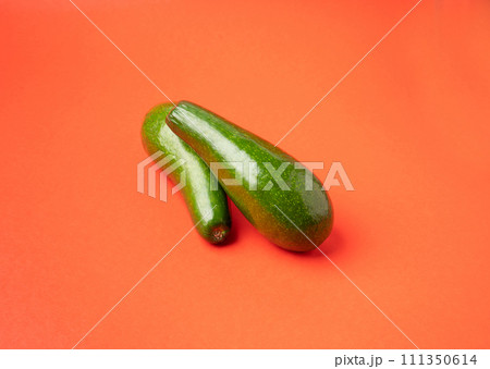 Avocado Isolated, Whole Avokado, Green Avocados Slice, Fresh Alligator Pear, Long Avocado Fruit Avocado Isolated, Whole Avokado, Green Avocados Slice, Fresh Alligator Pear, Long Avocado Fruit 111350614