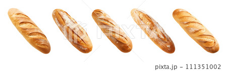 French loaf bread vector set isolated on white background 111351002