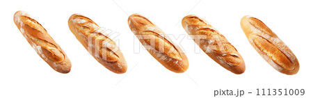 French loaf bread vector set isolated on white background 111351009