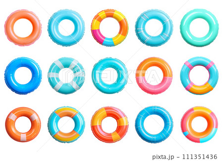 Inflatable ring vector set isolated on white background 111351436