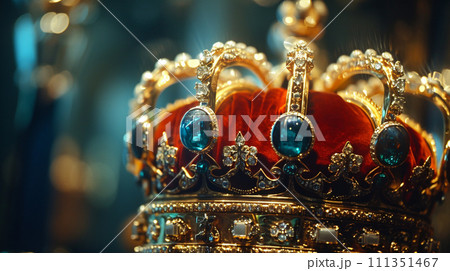 【AI生成画像・AIイラスト】王冠のクローズアップ 111351467