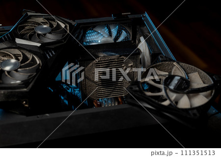 very dirty personal computer in dust. Computer overheating. very dirty personal computer in dust. Computer overheating. 111351513