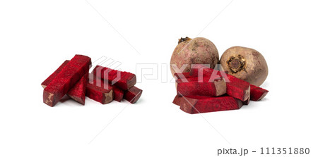Beetroot Slice Isolated, Red Beets Pieces, Beet Root Sticks, Cuts, Sliced Beetroot Beetroot Slice Isolated, Red Beets Pieces, Beet Root Sticks, Cuts, Sliced Beetroot 111351880