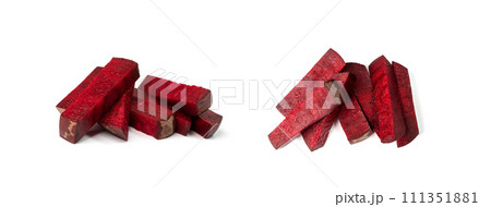 Beetroot Slice Isolated, Red Beets Pieces, Beet Root Sticks, Cuts, Sliced Beetroot Beetroot Slice Isolated, Red Beets Pieces, Beet Root Sticks, Cuts, Sliced Beetroot 111351881