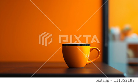 【AI生成画像・AIイラスト】テーブルの上に置いたコーヒー 111352198