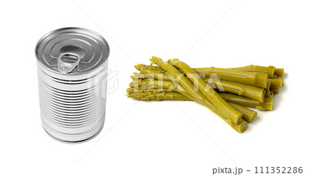 Pickled Asparagus, Bunch of Raw Marinated Garden, Green Spring Salted Vegetables 111352286