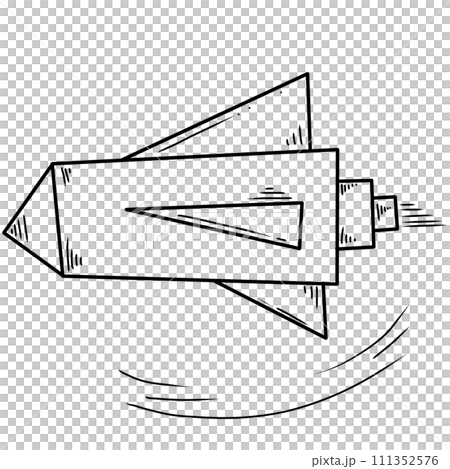 black line art of a rocket on a transparent background, coloring book art supply for kids black line art of a rocket on a transparent background, coloring book art supply for kids 111352576