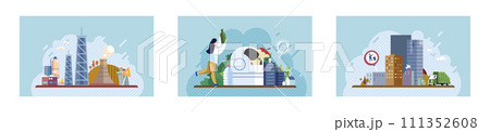 Nature pollution. Vector illustration. The danger nature pollution can have severe implications for planet Earth is facing contamination and poisoning from various sources Human actions can cause harm Nature pollution. Vector illustration. The danger nature pollution can have severe implications for planet Earth is facing contamination and poisoning from various sources Human actions can cause harm 111352608