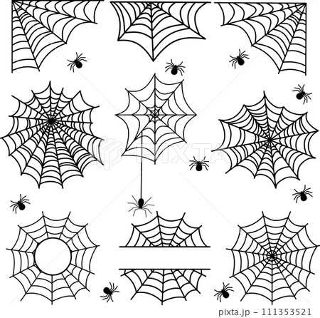 Spiderweb Halloween Holiday, Happy Halloween, Vector Illustration File 111353521