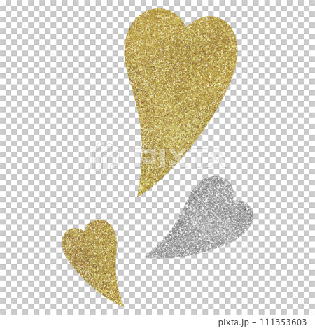Background material three hearts silver gold Background material three hearts silver gold 111353603