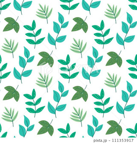 Spring greenery seamless pattern, vector graphics Spring greenery seamless pattern, vector graphics 111353917