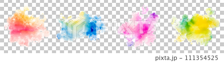 カラフルなベクター水彩スプラッシュ 111354525