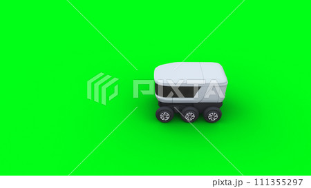 Automated delivery robot. 3d rendering. Automated delivery robot. 3d rendering. 111355297