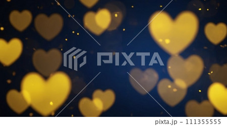 Hearts Bokeh Background - Valentine day banner Hearts Bokeh Background - Valentine day banner 111355555