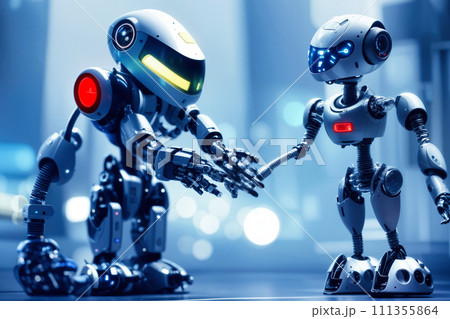 Futuristic Robot Scenarios - Artificial Intelligence Concepts 111355864