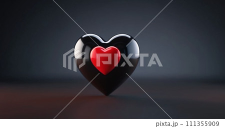 An artistic background with a hearts, valentine concept. 111355909