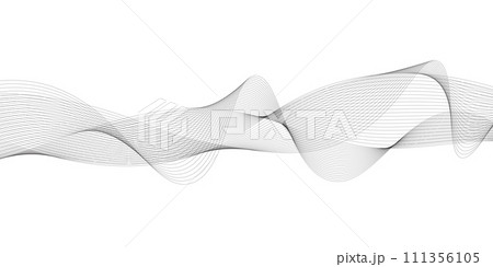black and white wavy stripes background. Vector illustration 111356105