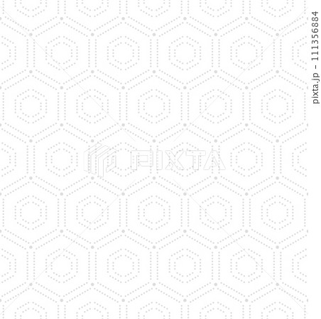 Seamless Vector Pattern With Hexagonal Dotted Shapes 111356884