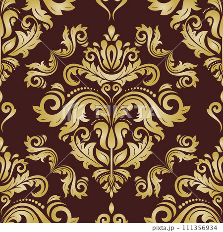 Orient Damask Seamless Vector Wallpaper With Arabesques 111356934