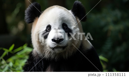 A regal panda poses for a close-up 111358111