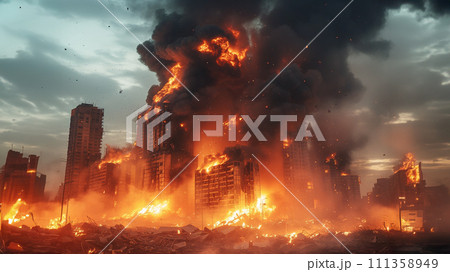 都市の大規模火災 111358949