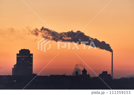 Smoking power plant Smoking power plant 111359153