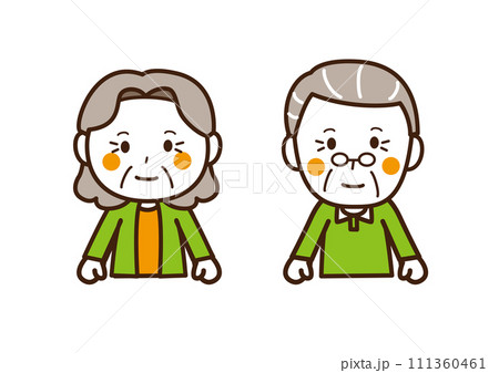 おばあさん・おじいさん　通常　上半身　3色 111360461