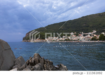 Petrovac town in Montenegro. Tourist attraction and vacation destination Petrovac town in Montenegro. Tourist attraction and vacation destination 111361092
