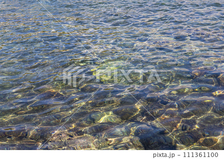 Shallow water surface at sea. Nature and wild destinations 111361100