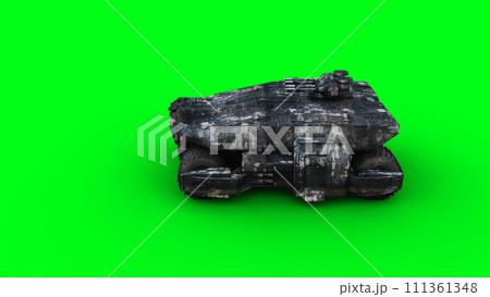 Military futuristic battle car, tank. 3d rendering. 111361348