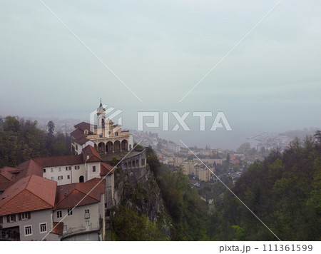 Locarno, located at the southern foot of the Swiss Alps. Switzerland, Europe. 111361599