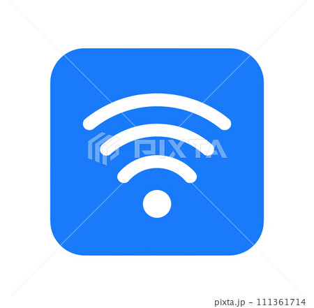 シンプルな青色のWi-Fiアプリ 111361714