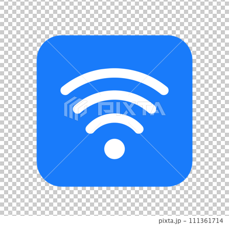 シンプルな青色のWi-Fiアプリ 111361714