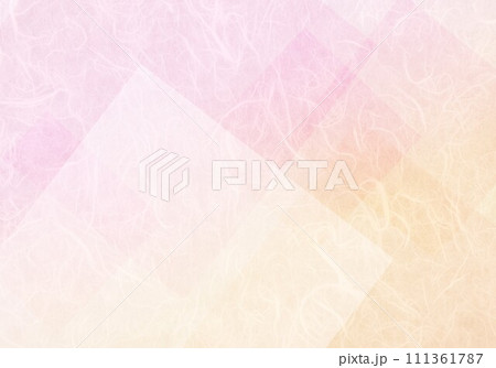 雲龍紙薄ピンク切り紙 111361787