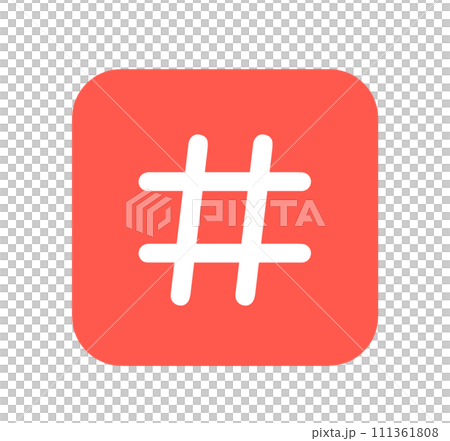simple red hashtag 111361808