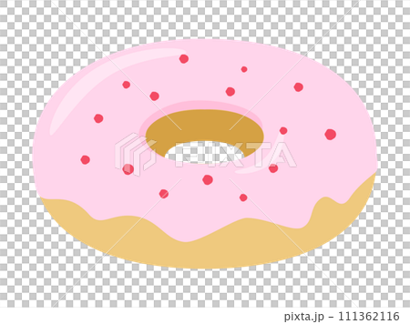 Illustration of strawberry chocolate donut Illustration of strawberry chocolate donut 111362116