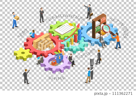 3D Isometric Flat Conceptual Illustration of 5S Methodology Management, Kaizen Business Strategy 3D Isometric Flat Conceptual Illustration of 5S Methodology Management, Kaizen Business Strategy 111362271