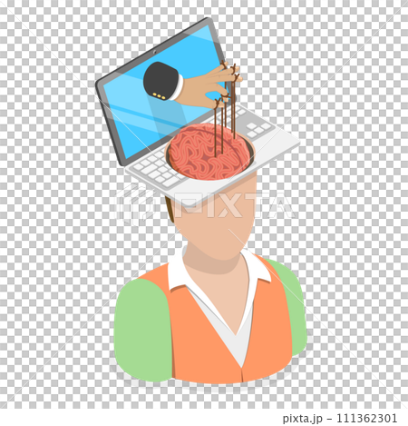 3D Isometric Flat  Conceptual Illustration of Manipulation and Exploitation, Fake News 111362301