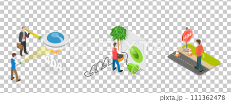 3D Isometric Flat Conceptual Illustration of 404 Error, Disconnection or Loss of Connectivity 3D Isometric Flat Conceptual Illustration of 404 Error, Disconnection or Loss of Connectivity 111362478