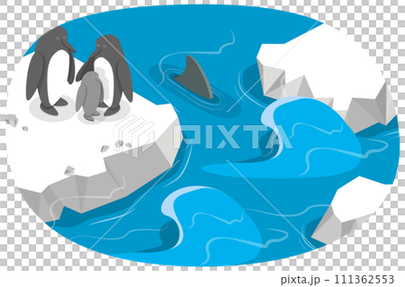 3D Isometric Flat Conceptual Illustration of Antarctica Landscape, Snowy North Pole Winter View 3D Isometric Flat Conceptual Illustration of Antarctica Landscape, Snowy North Pole Winter View 111362553