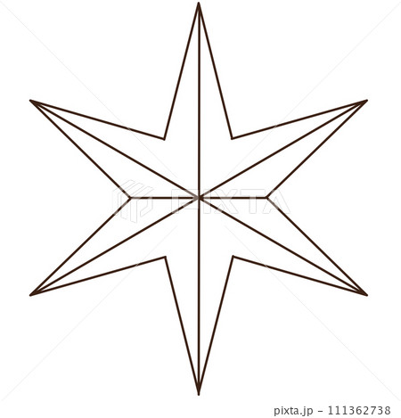 星形 線画イラスト 星形 線画イラスト 111362738